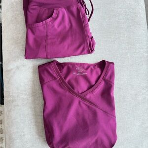 Cherokee Infinity Maroon Scrub Set